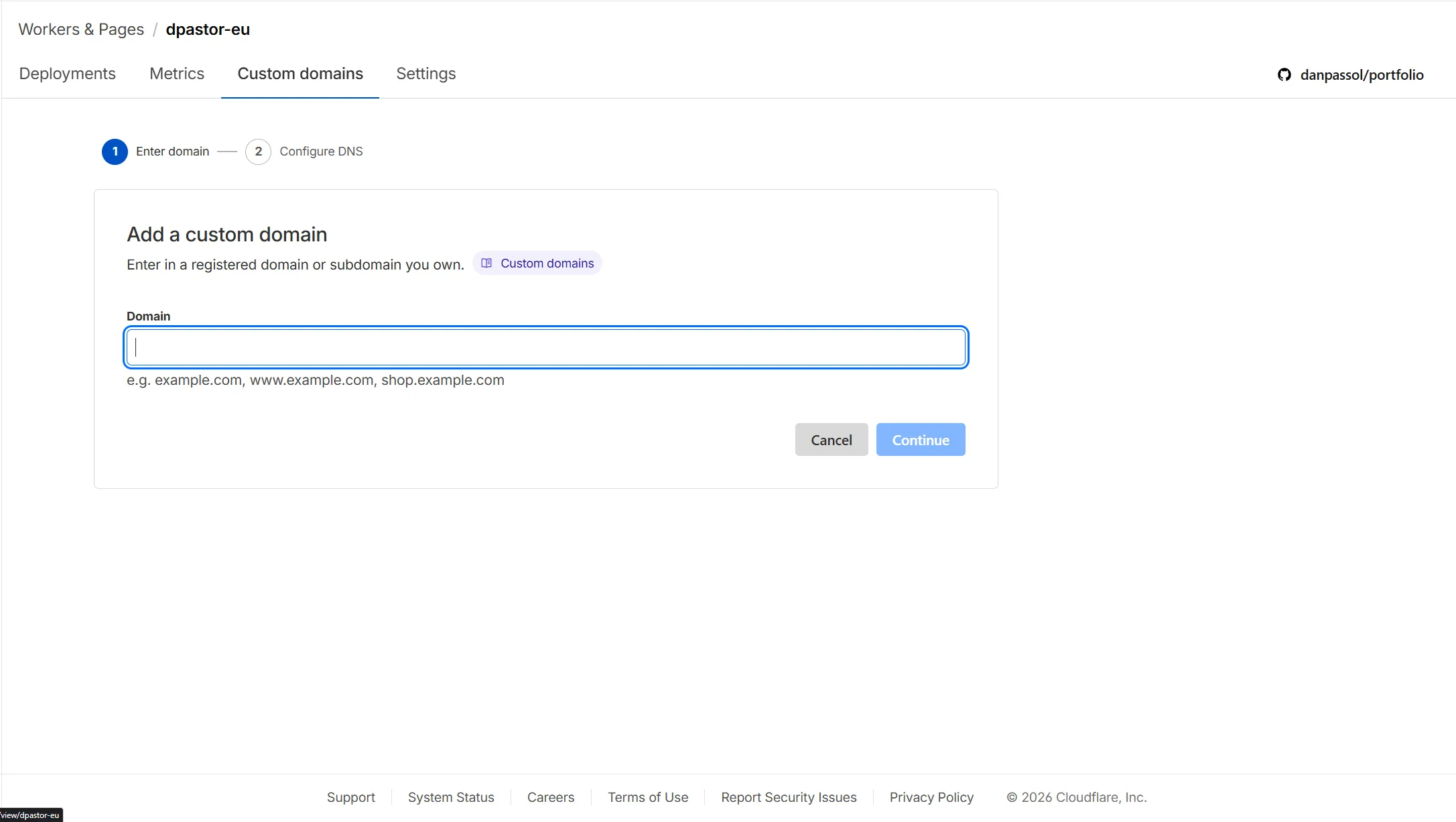 modal-domain-cloudflare